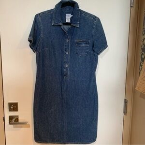 Calvin Klein 10 Denim Short Sleeve Dress